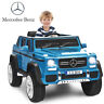12v Licensed Mercedes-benz Kids Ride On Car Rc Motorized Vehicles With Trunk Navy