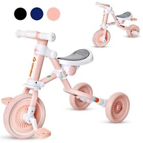 3 In 1 Kids Tricycle For Age 18 Months To 4 Years Old Kids Toddler Baby