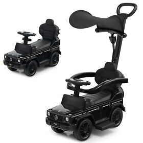 3 In 1 Ride-on Push Stroller With Retractable Footrest And Comfortable Backrest