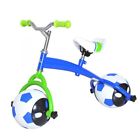 371-012 Qaba Kids Blue Bike With Soccer Ball Tires Balance Outdoor