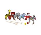 4731 Etna Wood Jungle Animals Croquet Game Set Outdoor 84358047313