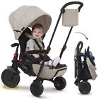 4895211400192 Smartrike Smart Trike Beige Recliner Folding Tricycle Ride