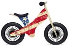 5520602 Kinderfeets Retro Wooden Balance Bike Stars And Stripes 091037997760