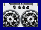 60200 Camelian Luggage Wheel Set Size Clear Wheels Black 796702220258