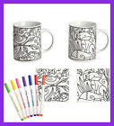 731172-nat Color Pops Your Own Ceramic Mugs Coasters Set 053648210621