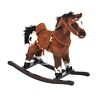 902336 Qaba Kids Plush Rocking Horse Style Ride On 764475902336