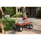 9341 All Terrain Red Wagon Kids Wood Steel Cargo Hauler Toy Classic Outdoor Pull Cart 724393239341