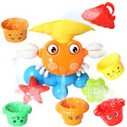 9903 And 9004a Rainbow Yuango Pack Of Rotated Crab Baby Bath Toys