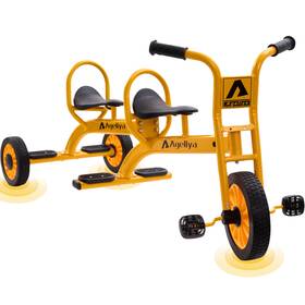 Ageliya B0dcw66mvd Kids Tandem Tricycles For 3-5 Year Olds Preschool Pedal Trike Group Yard
