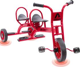 Ageliya Fsbgxmr01 Tandem Tricycles For Kids 5-7 Year Olds 2 Seater Preschool Pedal Red