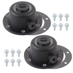 Ailbiuko 4024-pl-bk-2 2 Pcs Composite Steer Hub Cap For Trailer Axle With Gaskets And 12pcs