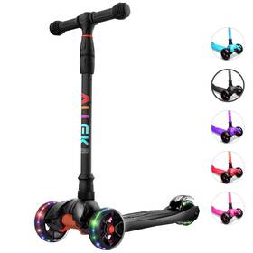 Allek B02-18300264 Kick Scooter B02 Lean Ftn Glide With Extra Wide Pu Light-up Whe