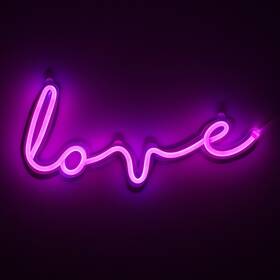 Amped & Co 628055260615 And Love Led Neon Light Indoor Wall Sign With Line Switch 16x7 Inch M
