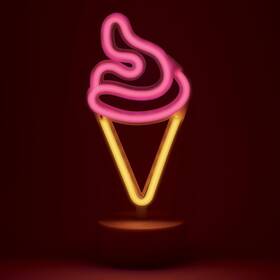 Amped & Co 628055260912 And Ice Cream Desk Light Mini Led Neon Collection Night Lite Novelty