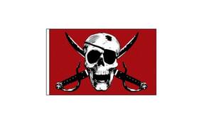 Amznoone 635298800553 2 Pk Red Pirate Skull Replacement Safety Flag Atv Bicycle Motorcycle Razor Utv