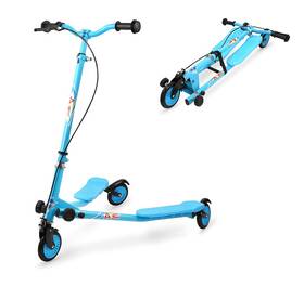 Aodi W-sp02 Kids Foldable Adjustable Height Swing Scooter In Blue 5