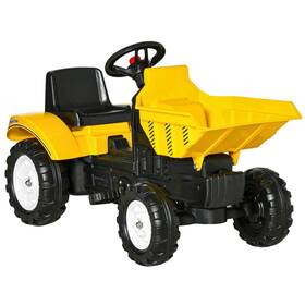 Aosom 196393149539 Ride On Excavator With Manual Control Bucket Yellow