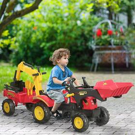 Aosom Us341-0330146 Kids Ride On Excavator/bulldozer Pedal Car Digger Toy
