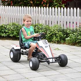 Aosom Us341-0360146 Pedal Go Kart Children Ride On Car With Adjustable Seat Plastic Wheel