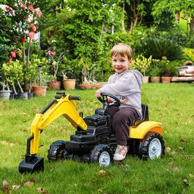 Aosom Us370-1930146 Kids Ride-on Construction With Horn For And Toddlers 3 Yellow