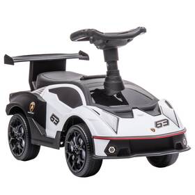 Aosom Us370-221v00wt0145 Ride-on Sliding Toy Car With Horn And Engine Sounds Aged 18-36 Months White