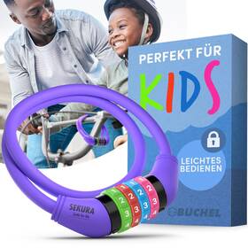 Bü Chel 60503208 Bike Locks Cable For Kids - Colorful And Keyless Secure Your... Fast