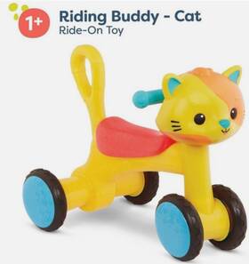 B. Play 062243457553 B. Ride-on Toy Baby Toddler Balance Bike Cat Kitty 4-wheel Riding Buddy