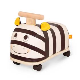 B. Toys 062243439894 B. Ride-on Zebra Toy For Toddlers Soft Seat Wooden