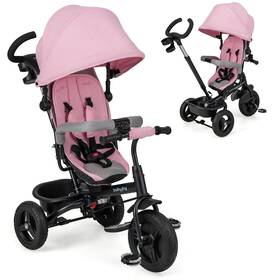 Baby Joy B0csvpr9st 6-in-1 Tricycle For Toddler W Reversible Seat Adjustable Canopy Pink