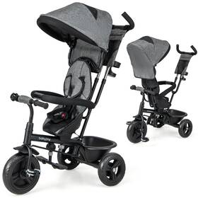Baby Joy B0csvt83sz Tricycle 4 In 1 Toddler Bike With Removable Canopy Adjustable Push Ha