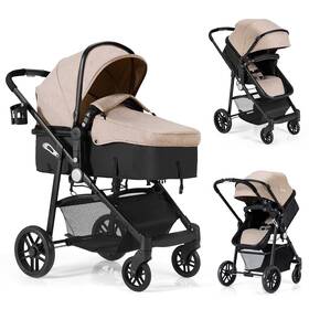 Baby Joy Fwam-02360 Stroller 2 In 1 Convertible Carriage Bassinet To Pus