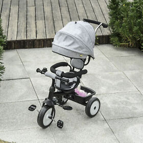 Baby Tricycle Combination Walker With Storage Baskets And Guardrail