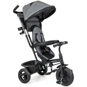 Babyjoy Hcst00643 4-in-1 Multifunctional Tricycle Kids Trike With Removable Canopy And Push Handle