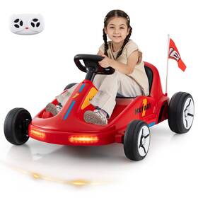 Babyjoy Hcst04680 12v Kids Electric Go Kart 7ah Battery Powered Ride On Race Toy With Remote Control