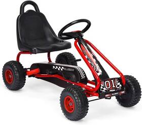 Babyjoy T7797rea26276 Kids Pedal Go Kart 4 Wheel Ride On Toys With Adjustable Seat Handbrake Red