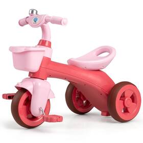 Us-2hcst10931 Babyjoy Kids Trike With Limited Steering Ergonomic Seat Front And Rear Storage Baskets