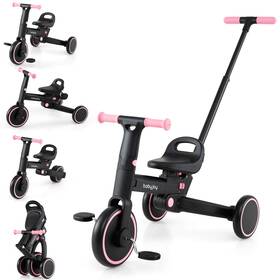 Us-2hcst10978 Babyjoy Toddler Tricycle With Push Handle Adjustable Seat Removable Pedal Eva Foam Wheels