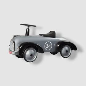 Baghera 474230008704 Gray Classic Vintage Kids Ride-on Metal Speedster Car Ages 1