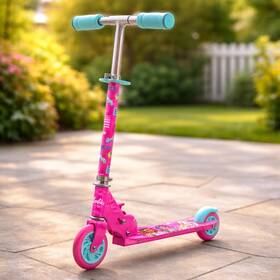 Barbie 021331079077 2-wheel Scooter Quickly Folds And Quick Start Rear Break 5 Nwb