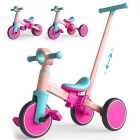Bautia St-l00120 Tricycle With Push Handle For Toddlers 1-4 Years Old Boys Girls Gift 5 In 1