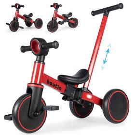 Bautia St-l00135 Kids Tricycle For Toddlers 1-3 With Push Handle 5 In 1 Baby Balance Bike Toy