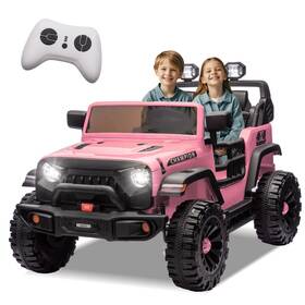 Bcarorur 717121584516 24v Kids Electric Car Ride On Truck Jeep With Remote Battery Power Wheels Toy Pink