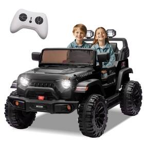 Bcarorur 717121584523 24v Kids Electric Car Ride On Truck Jeep With Remote Battery Power Wheels Toy Black