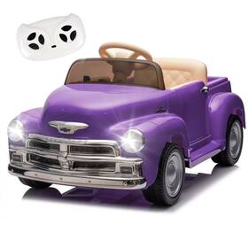 Bcarorur 769016396193 12v Kids Ride On Car Chevrolet Pickup Truck Battery Powered Toys With Remote Purple