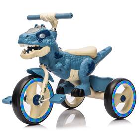 Bcarorur 769016396322 Kids Ride On Tricycle Electric Bike Toys With Flash Wheels Basket Music Led Blue