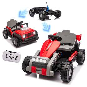 Bcarorur 769016396339 12v Electric Ride On Car Toys For Kids Boys Girls Truck Go Kart With Remote Red