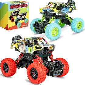 Beestech Bee230705nb 6.3 Inch Monster Truck Toys For Boys 3 4 5 6 7 Years Old Pull Back Friction