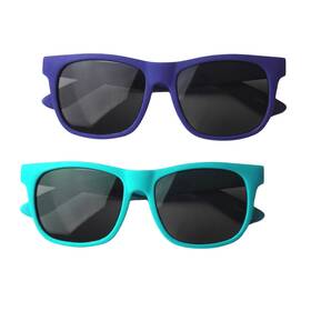 Bib-on 651536892845 Vintage 2 Pack- Toddlers First Sunglasses For Ages 2-4 Years Navy And Teal