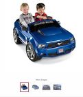 W9257 - Blue Boss Ford Power 12v Ride- Electric Mustang Wheels Car