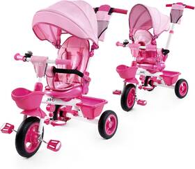 Booway 313115558572 Jmmd Baby Trike 6-in-1 Kids Tricycle With Adjustable Push Handle Removable Can